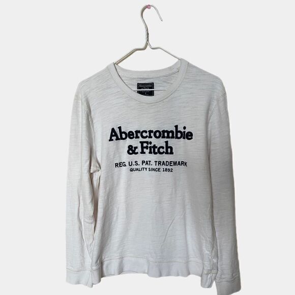 Abercrombie & Fitch Mens  Small Soft Cozy Logo  Pullover Sweater - Picture 1 of 4